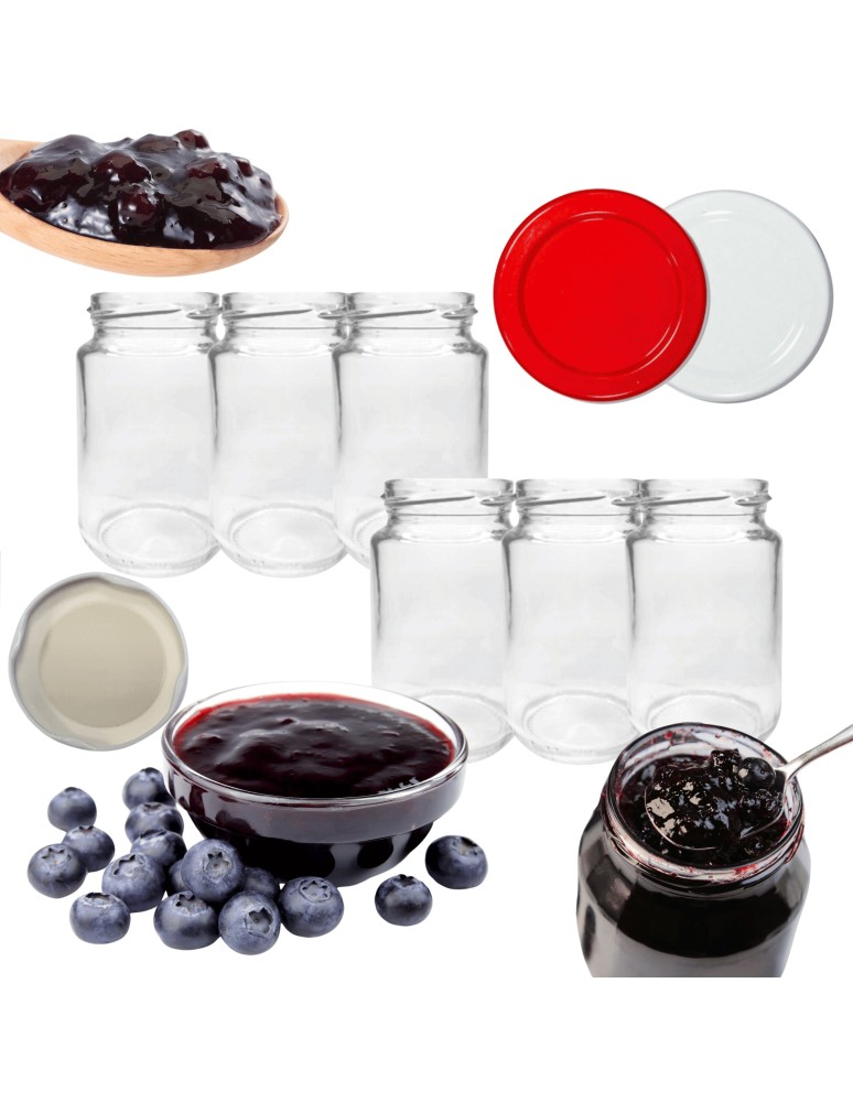 Słoiki - Słoiki 190ml 6 KOMPLETÓW z POKRYWKĄ dżemy konfitury przyprawy deserki 53mm - product MODO24.PL 14