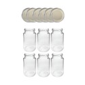 Słoiki 190ml 6 KOMPLETÓW z POKRYWKĄ dżemy konfitury przyprawy deserki 53mm