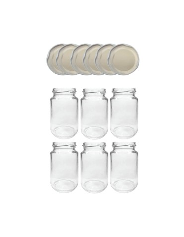 Słoiki - Słoiki 190ml 6 KOMPLETÓW z POKRYWKĄ dżemy konfitury przyprawy deserki 53mm - product 15