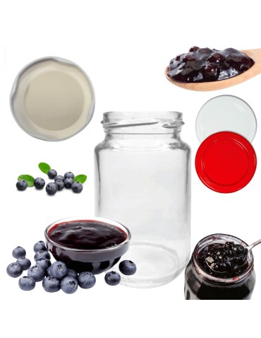 Słoiki - Słoik 190ml KOMPLET z POKRYWKĄ słoik dżemy konfitury przyprawy deserki 53mm - product 14