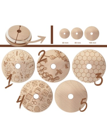 Słoiki weck - Słoiki na miód WECK zestaw słoików do miodu z nabierakiem 580ml W5 6szt EKO - product 17