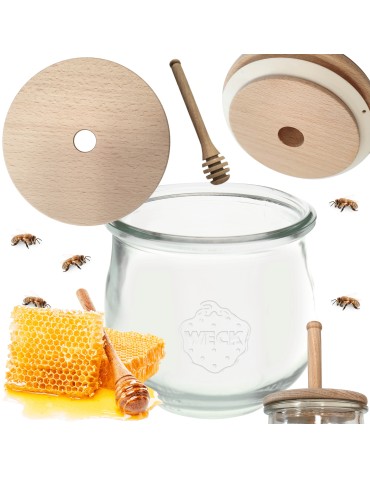 Słoiki weck - Słoik na miód WECK dozownik do miodu słoik do miodu z nabierakiem 580ml W5 - product 15