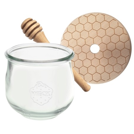 Słoik na miód WECK dozownik do miodu słoik do miodu z nabierakiem 580ml W3
