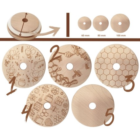 Słoiki na miód WECK zestaw słoików do miodu z nabierakiem 580ml W2 6szt EKO