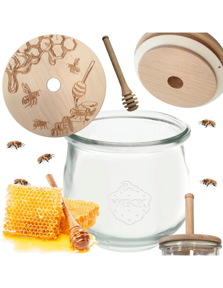 Słoiki weck - Słoik na miód WECK dozownik do miodu słoik do miodu z nabierakiem 580ml W2 - product MODO24.PL 15