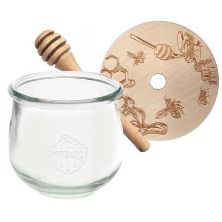 Słoik na miód WECK dozownik do miodu słoik do miodu z nabierakiem 580ml W2