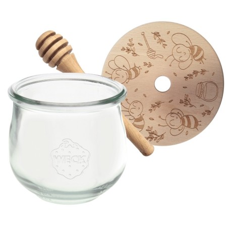 Słoik na miód WECK dozownik do miodu słoik do miodu z nabierakiem 580ml W1