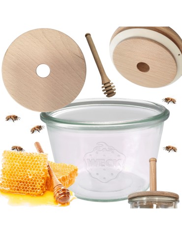 Słoiki weck - Słoik na miód WECK dozownik do miodu słoik do miodu z nabierakiem 370ml W5 - product 15