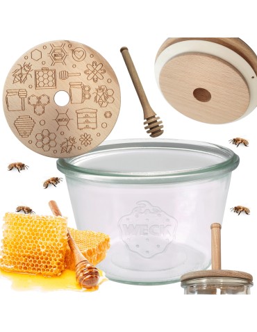 Słoiki weck - Słoik na miód WECK dozownik do miodu słoik do miodu z nabierakiem 370ml W4 - product 15