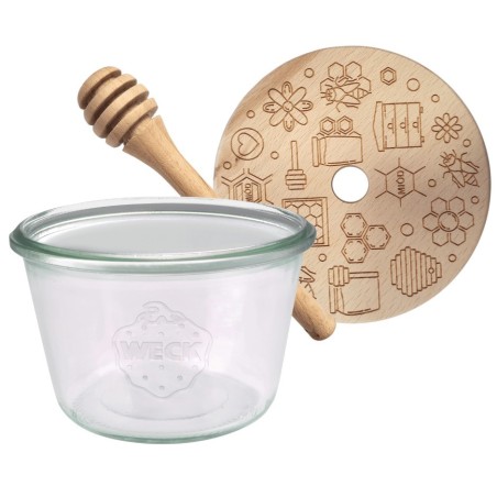 Słoik na miód WECK dozownik do miodu słoik do miodu z nabierakiem 370ml W4