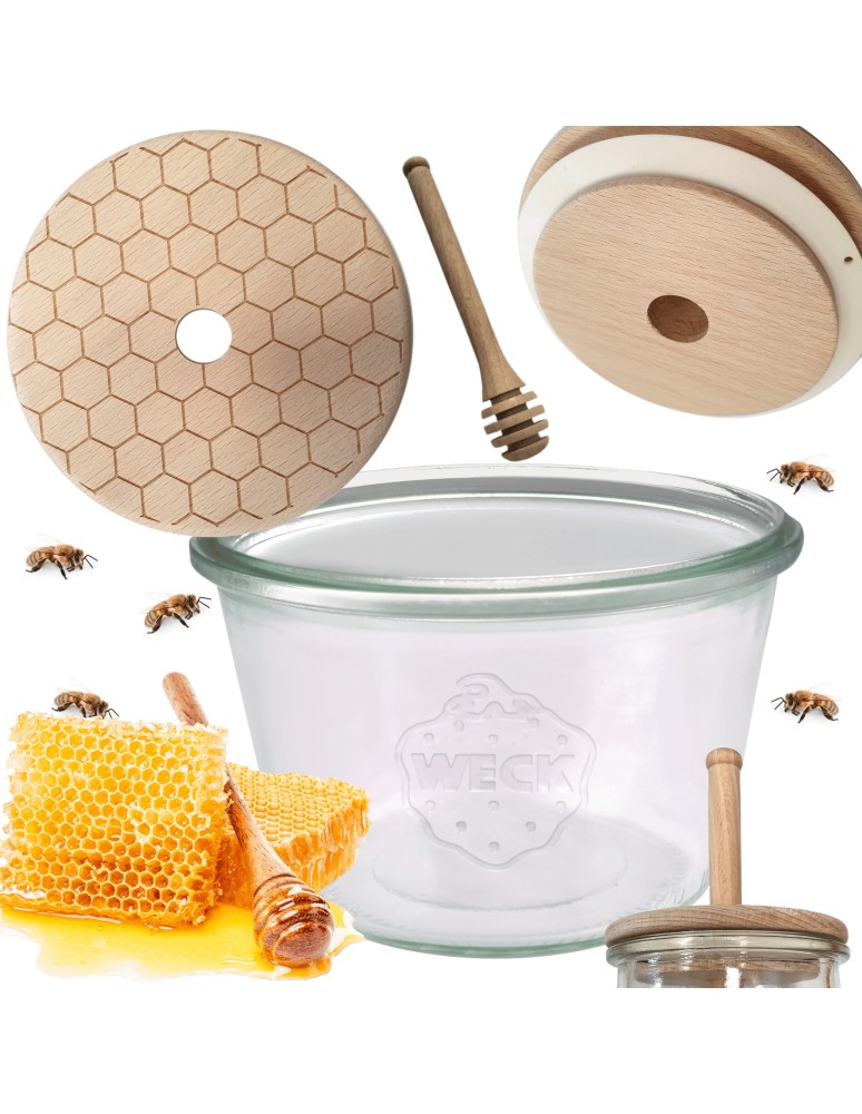 Słoiki weck - Słoik na miód WECK dozownik do miodu słoik do miodu z nabierakiem 370ml W3 - product MODO24.PL 15