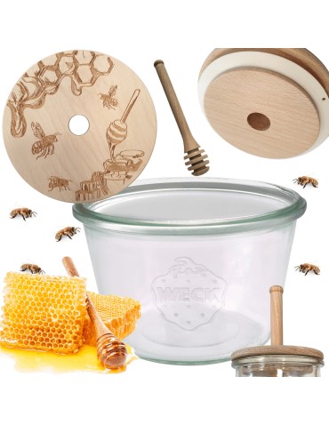 Słoiki weck - Słoik na miód WECK dozownik do miodu słoik do miodu z nabierakiem 370ml W2 - product 15