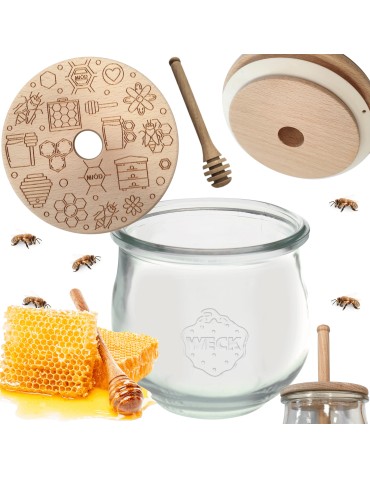 Słoiki weck - Słoik na miód WECK dozownik do miodu słoik do miodu z nabierakiem 370ml W4 - product 15