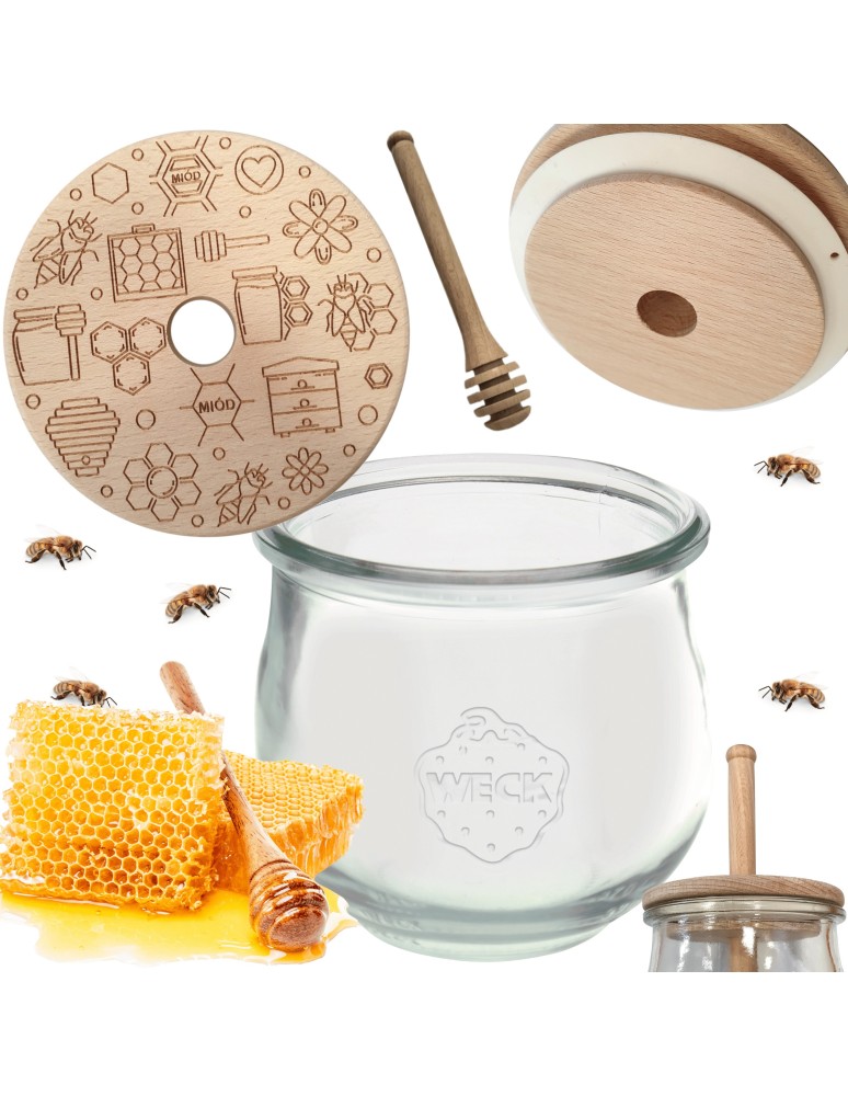 Słoiki weck - Słoik na miód WECK dozownik do miodu słoik do miodu z nabierakiem 370ml W4 - product MODO24.PL 15