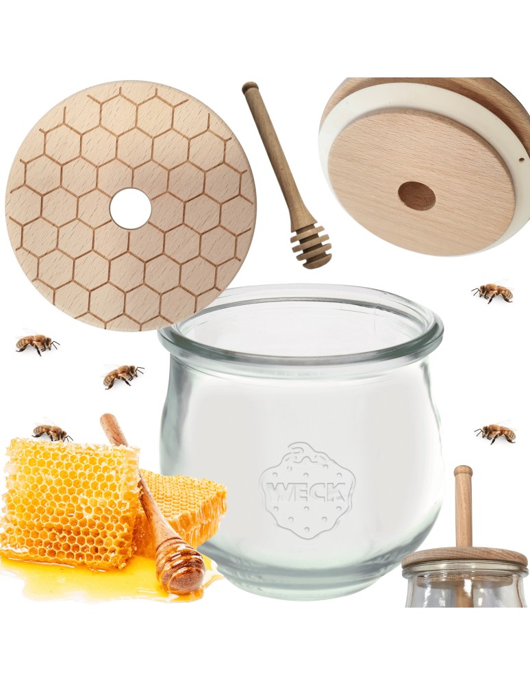 Słoiki weck - Słoik na miód WECK dozownik do miodu słoik do miodu z nabierakiem 370ml W3 - product MODO24.PL 15