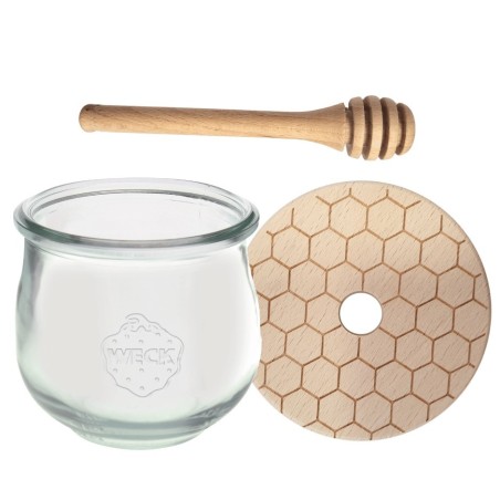 Słoik na miód WECK dozownik do miodu słoik do miodu z nabierakiem 370ml W3