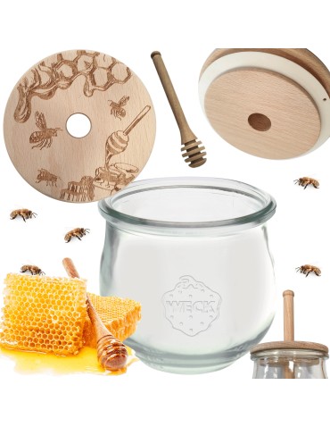 Słoiki weck - Słoik na miód WECK dozownik do miodu słoik do miodu z nabierakiem 370ml W2 - product 15
