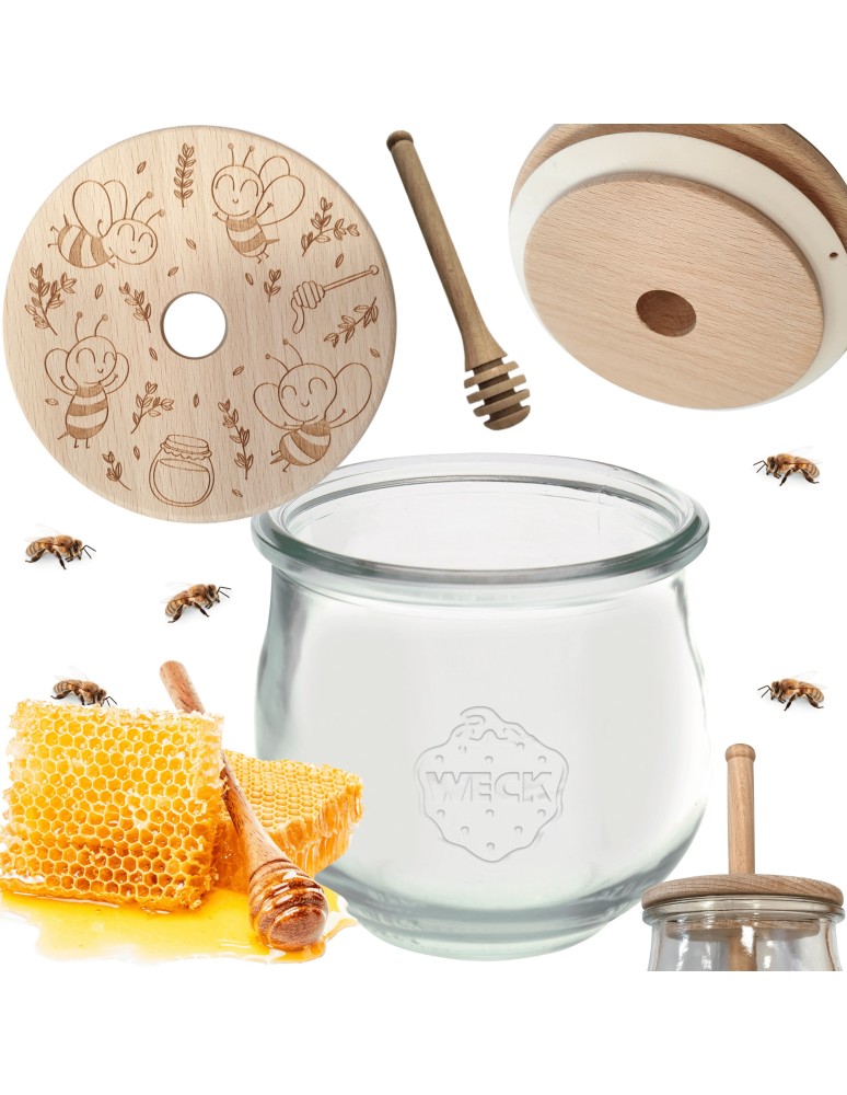 Słoiki weck - Słoik na miód WECK dozownik do miodu słoik do miodu z nabierakiem 370ml W1 - product MODO24.PL 15