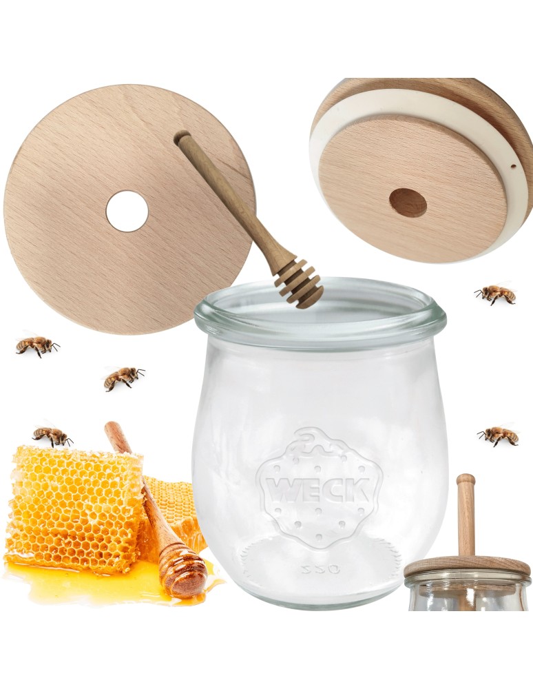 Słoiki weck - Słoik na miód WECK dozownik do miodu słoik do miodu z nabierakiem 220ml W5 - product MODO24.PL 15