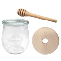 Słoik na miód WECK dozownik do miodu słoik do miodu z nabierakiem 220ml W5