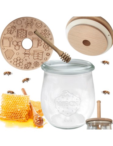 Słoiki weck - Słoik na miód WECK dozownik do miodu słoik do miodu z nabierakiem 220ml W4 - product 15
