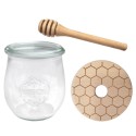 Słoik na miód WECK dozownik do miodu słoik do miodu z nabierakiem 220ml W3