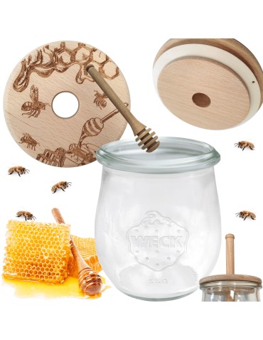 Słoiki weck - Słoik na miód WECK dozownik do miodu słoik do miodu z nabierakiem 220ml W2 - product 15