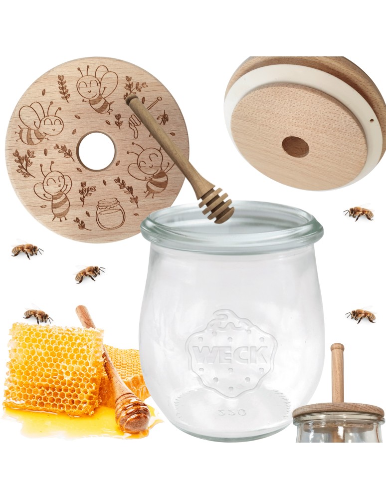 Słoiki weck - Słoik na miód WECK dozownik do miodu słoik do miodu z nabierakiem 220ml W1 - product MODO24.PL 15