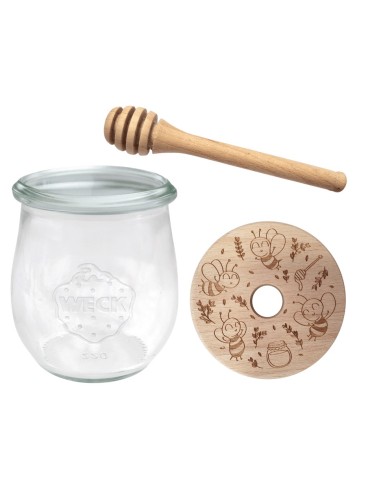 Słoiki weck - Słoik na miód WECK dozownik do miodu słoik do miodu z nabierakiem 220ml W1 - product 16