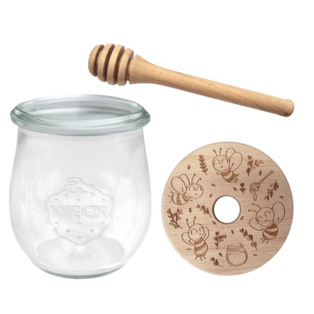 Słoik na miód WECK dozownik do miodu słoik do miodu z nabierakiem 220ml W1
