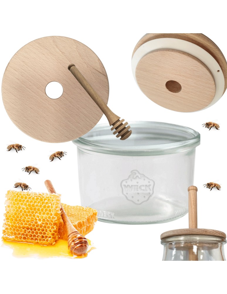 Słoiki weck - Słoik na miód WECK dozownik do miodu słoik do miodu z nabierakiem 200ml W5 - product MODO24.PL 15