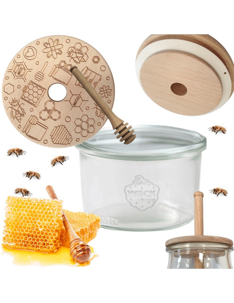 Słoiki weck - Słoik na miód WECK dozownik do miodu słoik do miodu z nabierakiem 200ml W4 - product MODO24.PL 15