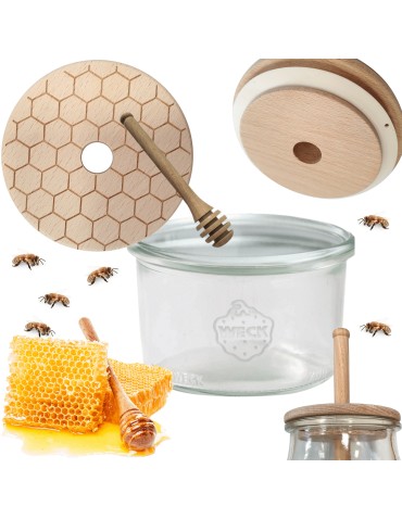 Słoiki weck - Słoik na miód WECK dozownik do miodu słoik do miodu z nabierakiem 200ml W3 - product 15