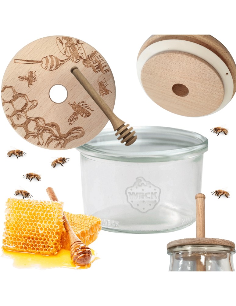 Słoiki weck - Słoik na miód WECK dozownik do miodu słoik do miodu z nabierakiem 200ml W2 - product MODO24.PL 15