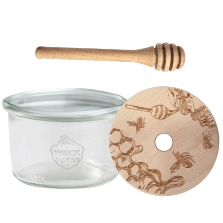 Słoik na miód WECK dozownik do miodu słoik do miodu z nabierakiem 200ml W2