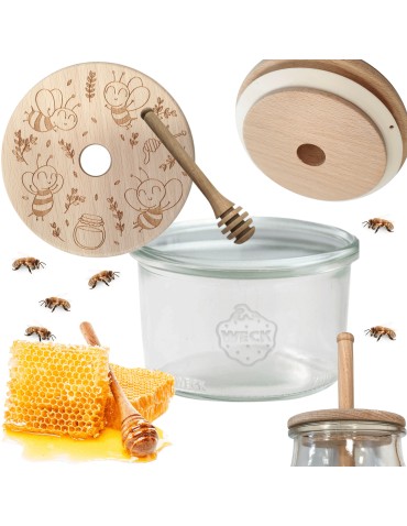 Słoiki weck - Słoik na miód WECK dozownik do miodu słoik do miodu z nabierakiem 200ml W1 - product 15