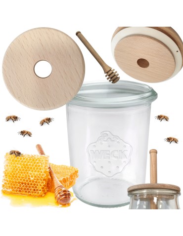 Słoiki weck - Słoik na miód WECK dozownik do miodu słoik do miodu z nabierakiem 160ml W5 - product 15