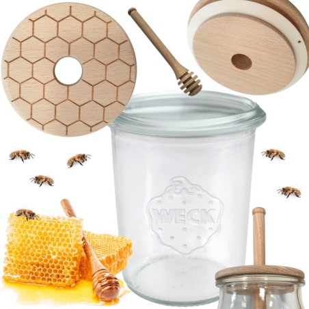 Słoik na miód WECK dozownik do miodu słoik do miodu z nabierakiem 160ml W3