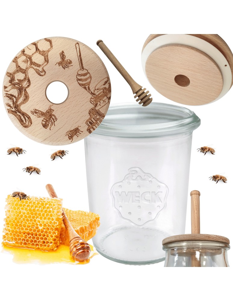 Słoiki weck - Słoik na miód WECK dozownik do miodu słoik do miodu z nabierakiem 160ml W2 - product MODO24.PL 15