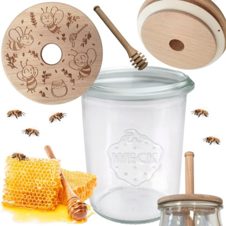 Słoik na miód WECK dozownik do miodu słoik do miodu z nabierakiem 160ml W1