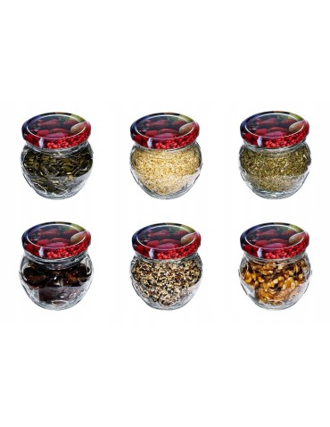 SŁOIK 215 ml AŻUROWY ATEST PZH NA PRZETWORY 6SZT