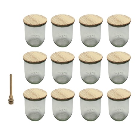 Słoiki WECK 12szt/ drewniane wieko, nabierak słoik 1l 1062ml TULIP