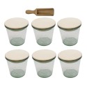 Słoiki WECK 6szt/ drewniane wieko, miarka słoik 580ml MOLD