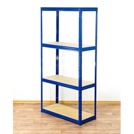 Regał metalowy Helios Color 180x90x30_4 - 175kg / na półkę, kolor: biało-niebieski
