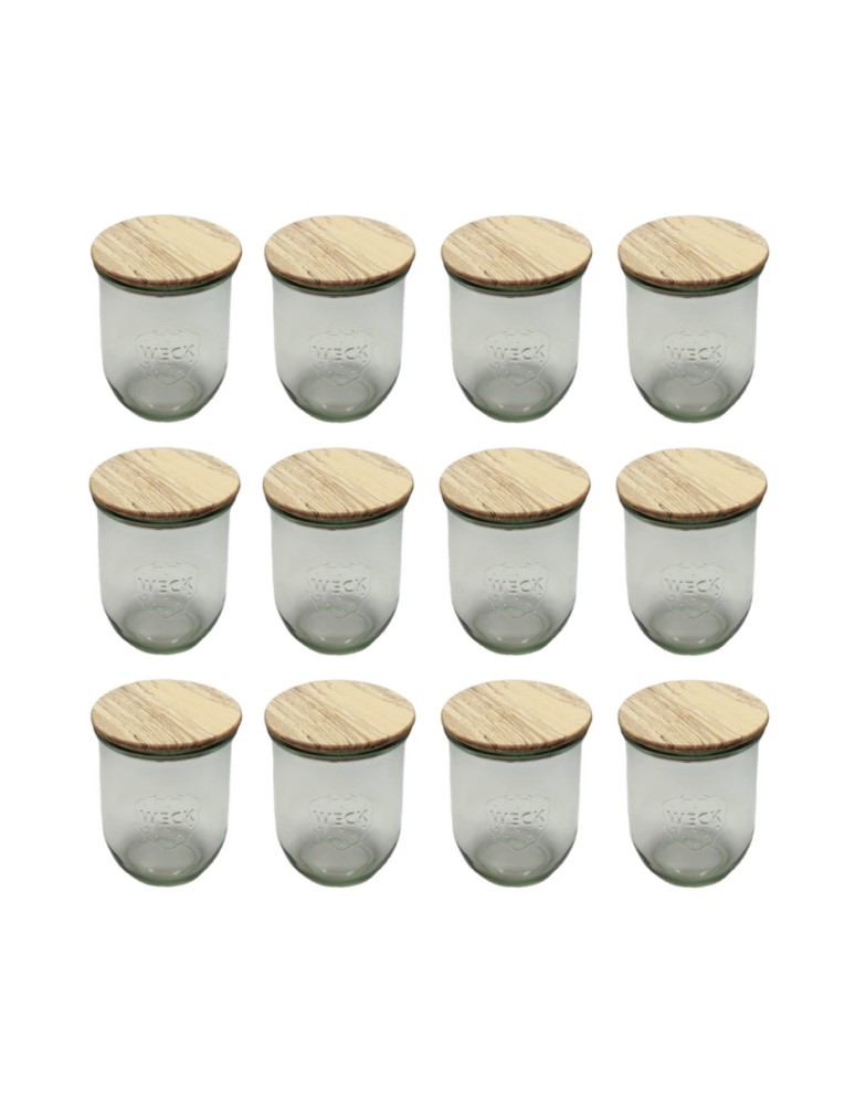 Słoiki i butelki - Słoiki WECK 12szt/ drewniane wieko słoik 1l 1062ml TULIP - product MODO24.PL 22
