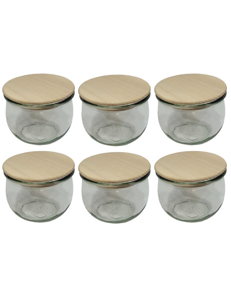 Słoiki i butelki - Słoiki WECK 6szt/ drewniane wieko słoik 580ml TULIP - product MODO24.PL 22
