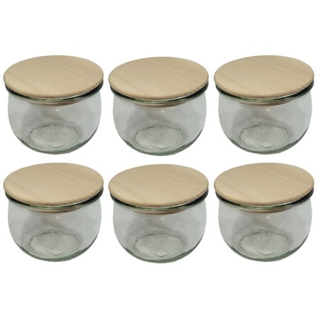 Słoiki WECK 6szt/ drewniane wieko słoik 580ml TULIP