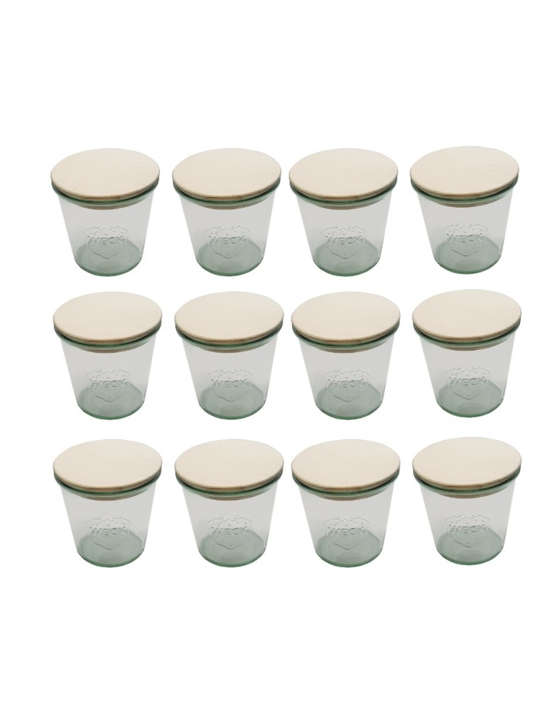 Słoiki i butelki - Słoiki WECK 12szt/ drewniane wieko słoik 580ml MOLD - product MODO24.PL 22