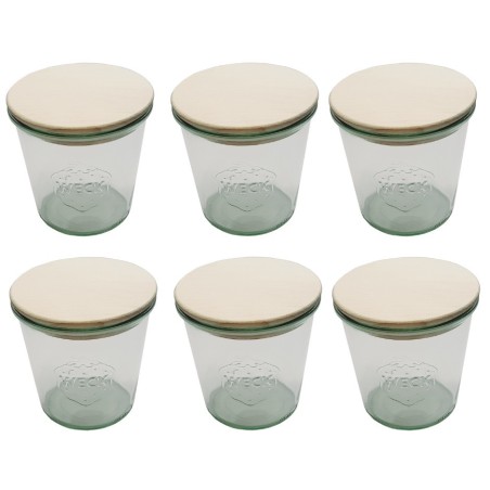 Słoiki WECK 6szt/ drewniane wieko słoik 580ml MOLD