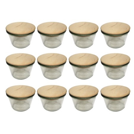 Słoiki WECK 12szt/ drewniane wieko słoik 370ml MOLD